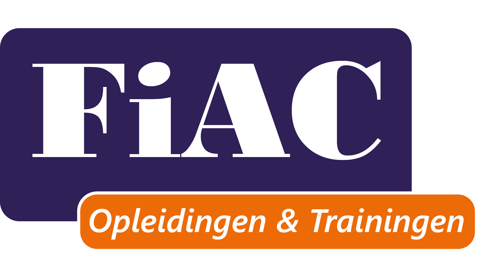 Blauw en oranje logo FiAC opleidingen & trainingen